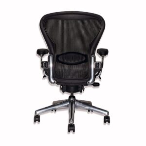 Herman Miller Aeron Chair Size B Fully Loaded | Lumbar Support | Forward and Rear TIlt | Polished Aluminium | Renewed