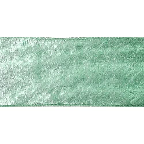 2.5" Velvet Wired Green Ribbon