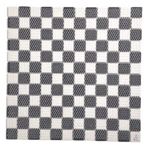 TDPW-UGBW1X1-400 Black Greyish Charcoal & White Checkered Unglazed Porcelain 7/8 Inch Square Mosaic Tile for Bathroom Floors, Walls, Kitchen Backsplash and Pool (Not Peel and Stick) - Box of 5 Sheets