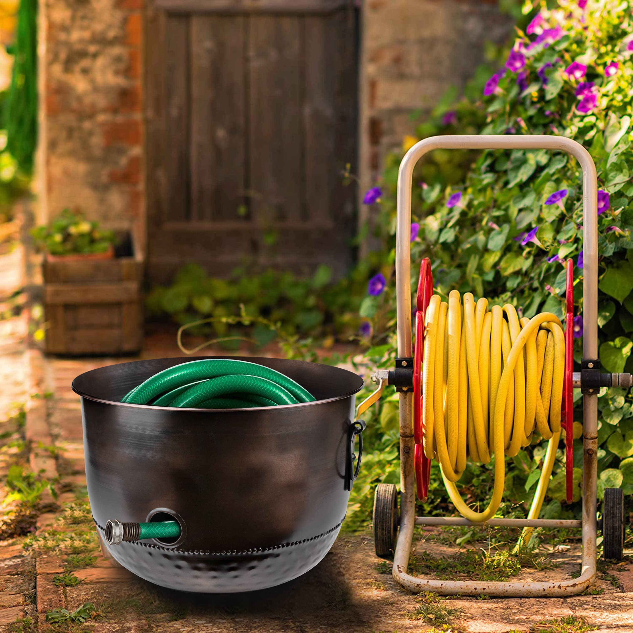 LifeSmart Hose Storage Pots (Bronzed Mocha, Simple Sanctuary)