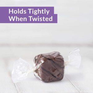 Oasis Supply Twistable Clear Cellophane Wrappers for Carmel Candy, Holds Tight, for All Soft or Hard Candies, 1000 Square Sheets, (5x5 Inches)