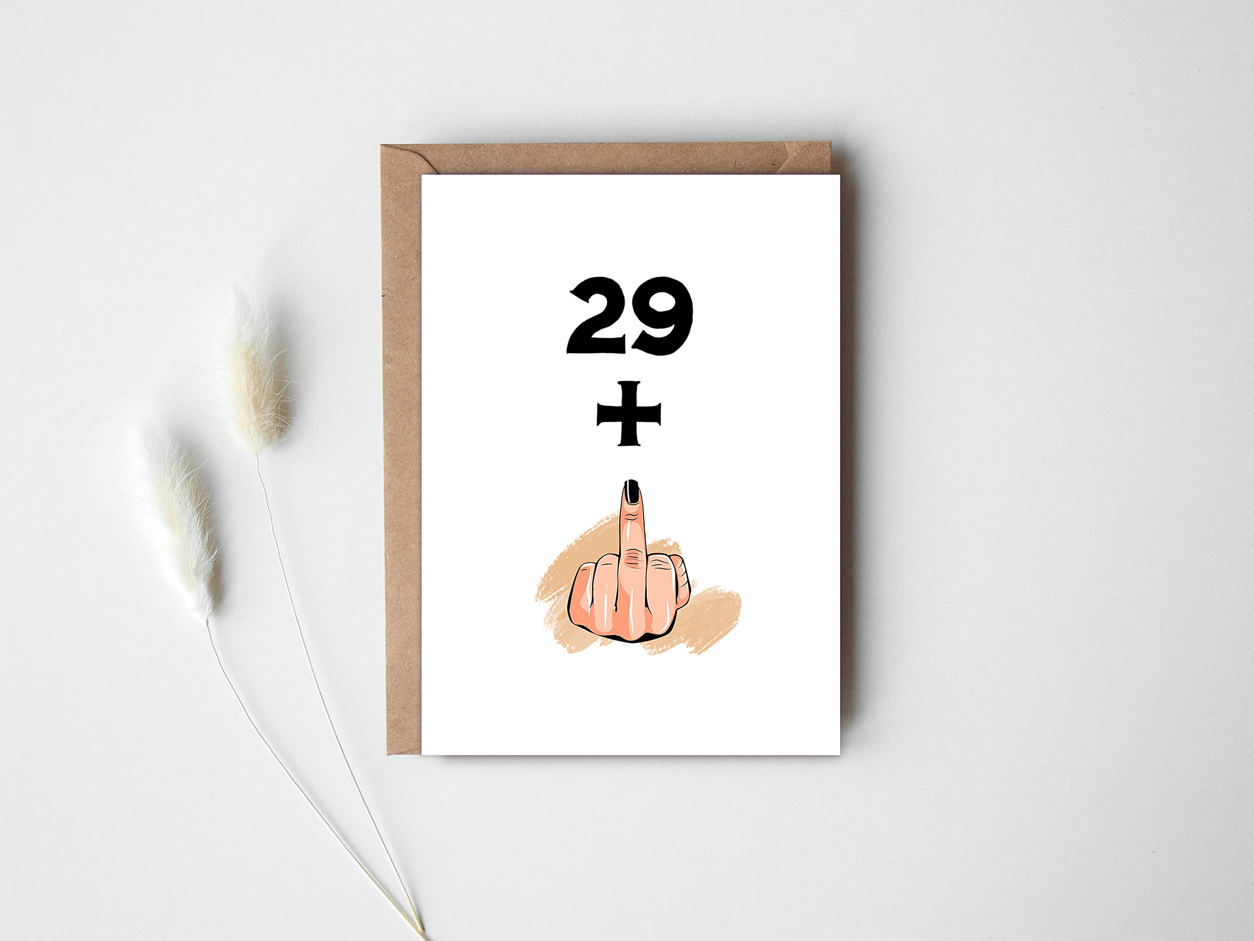 LillaGifts Funny 30Th Birthday Card - 29+1 Women Or Men - Sweet 30 Years Old Birthday Gift - Gift Perfect For Husband Wife Brother Sister, 5 x 7 inches