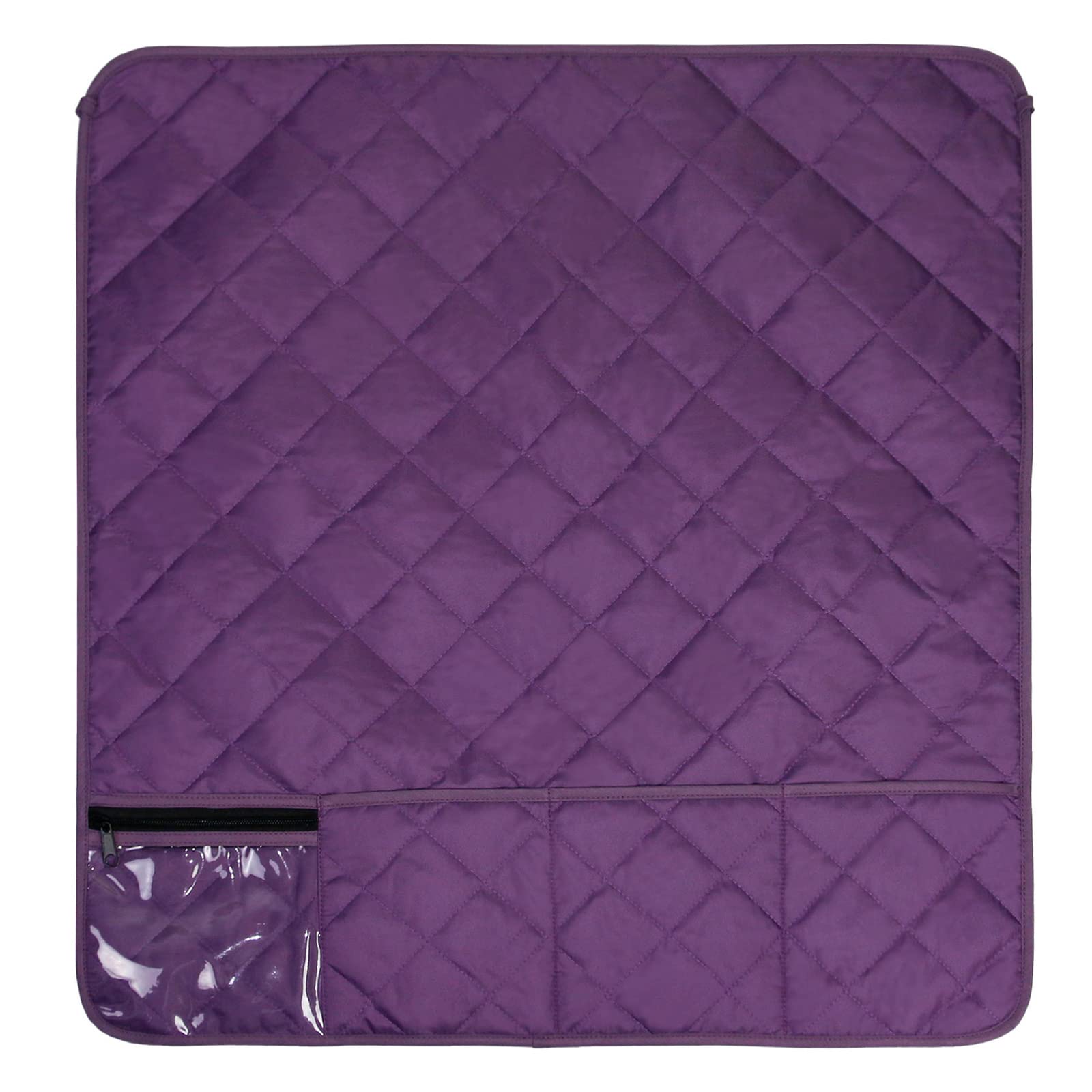 Sewing Machine Pad for Table, with 4 Pockets Sewing Machine Dust Cover，for Sewing Machine Accessories Organizer (Purple)