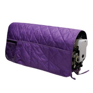 Sewing Machine Pad for Table, with 4 Pockets Sewing Machine Dust Cover，for Sewing Machine Accessories Organizer (Purple)