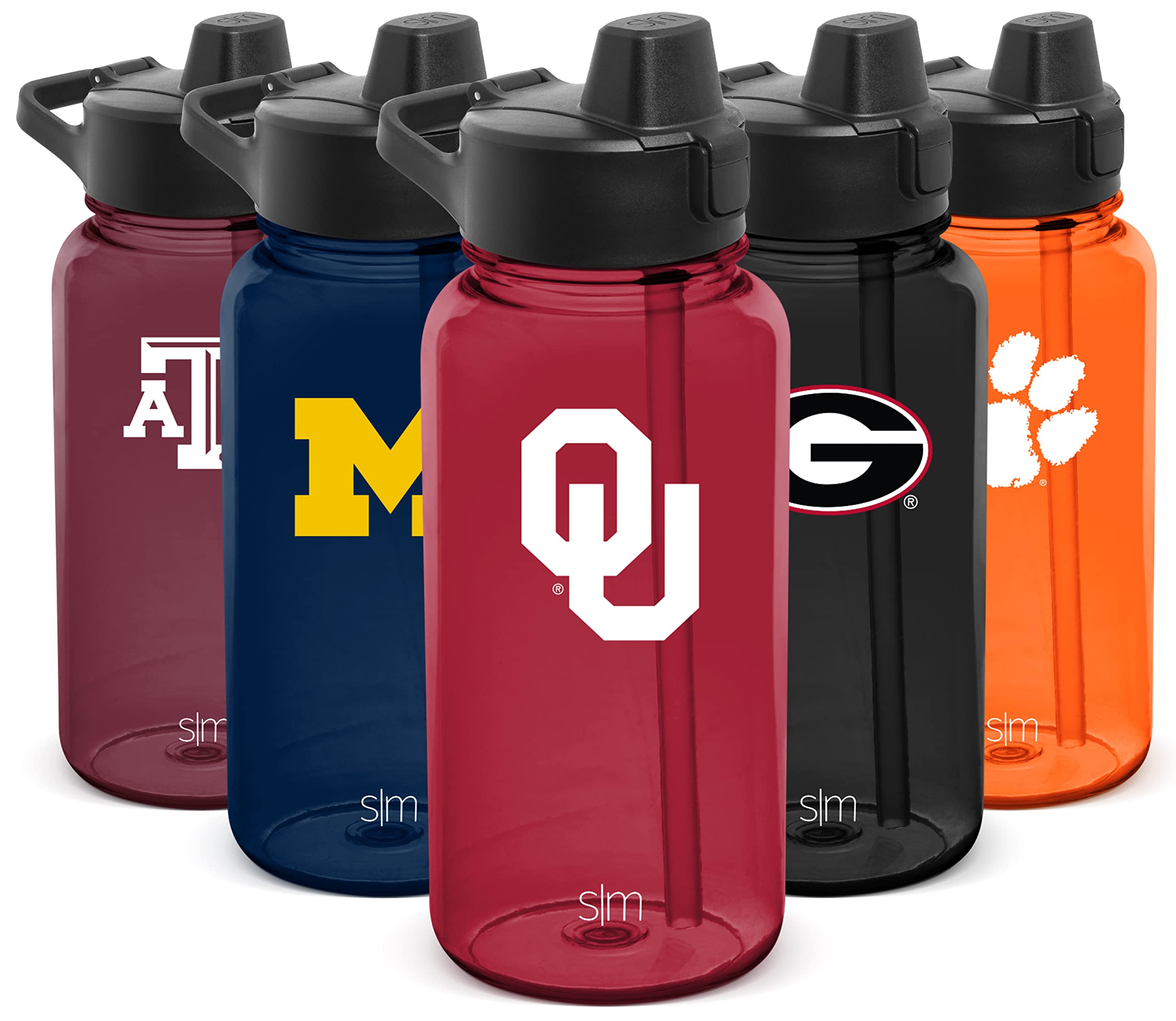 Simple Modern Officially Licensed Oklahoma Sooners BPA-Free Tritan Water Bottle with Simple Flip Silicone Straw Lid