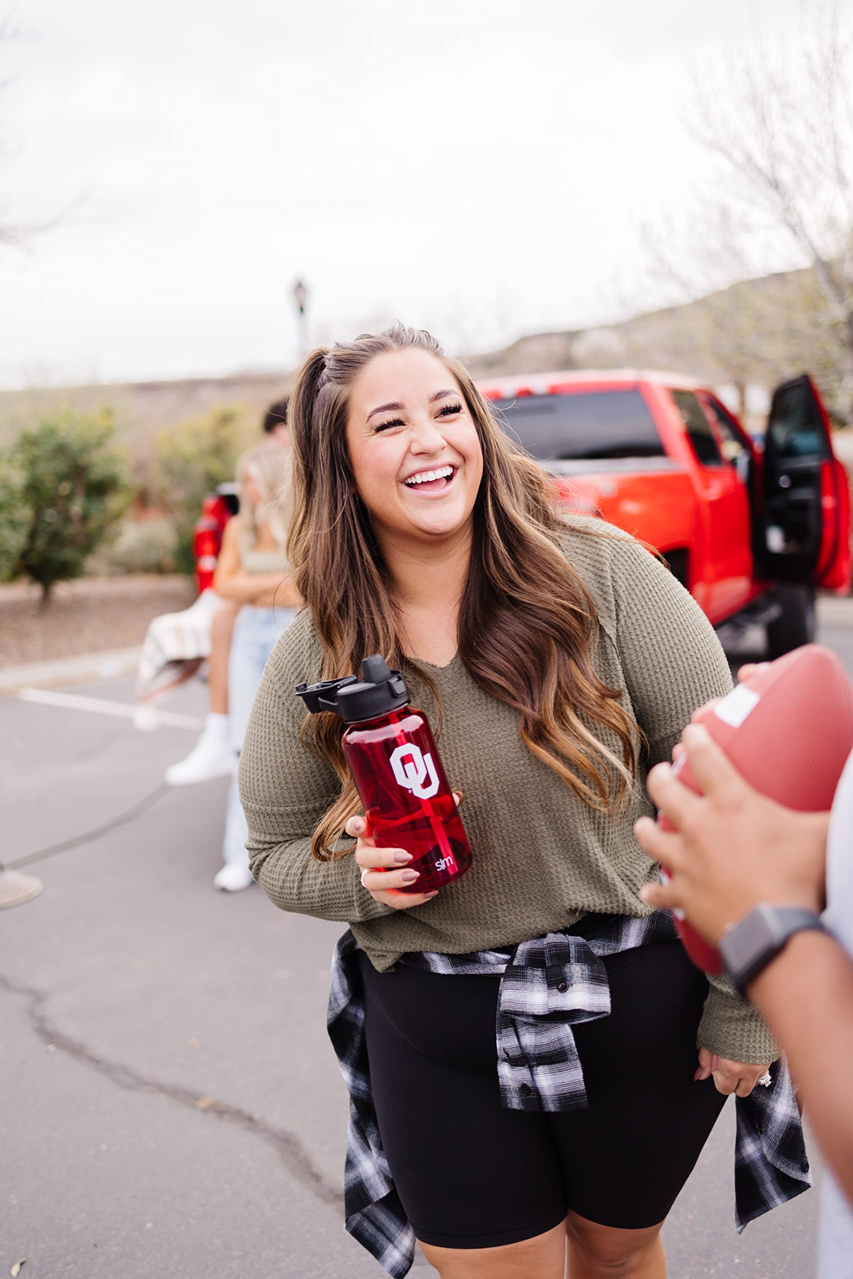 Simple Modern Officially Licensed Oklahoma Sooners BPA-Free Tritan Water Bottle with Simple Flip Silicone Straw Lid