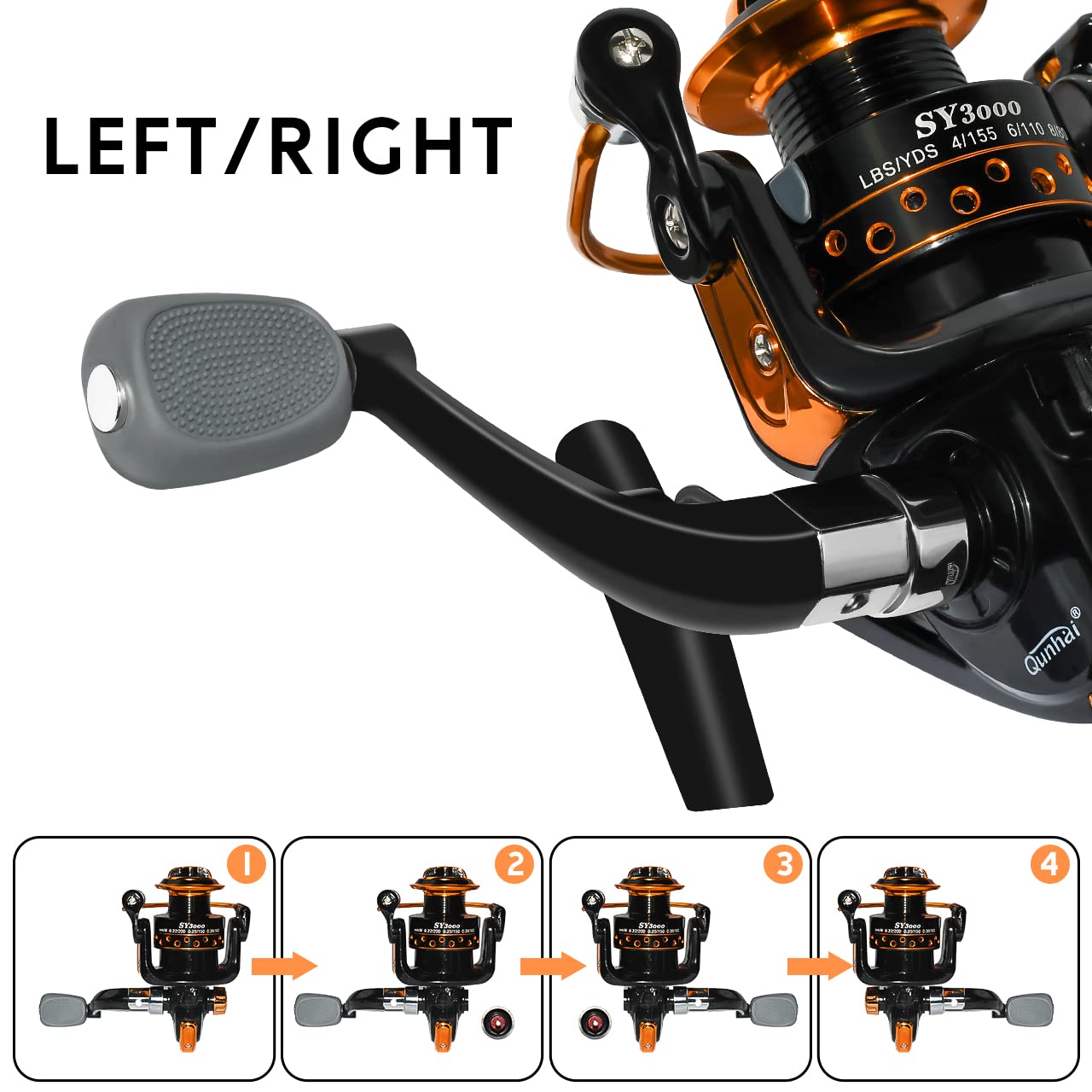 Summer and Centron Spinning Reels, 12 +1 BB Light Weight, Ultra Smooth Powerful, Size 3000 is Perfect for Ultralight/Summer Fishing by QINGLER