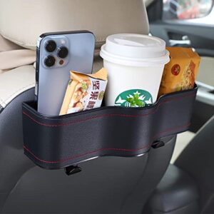 car headrest backseat organizer with cup holders, perfect for eating in your car, back seat organizer for kids, car food table or sauce holder, car travel accessories