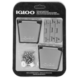 Igloo Cooler Heavy-Duty Stainless Steel Parts Kit - 2 Latches, 3 Hinges, Latch Posts & Screws