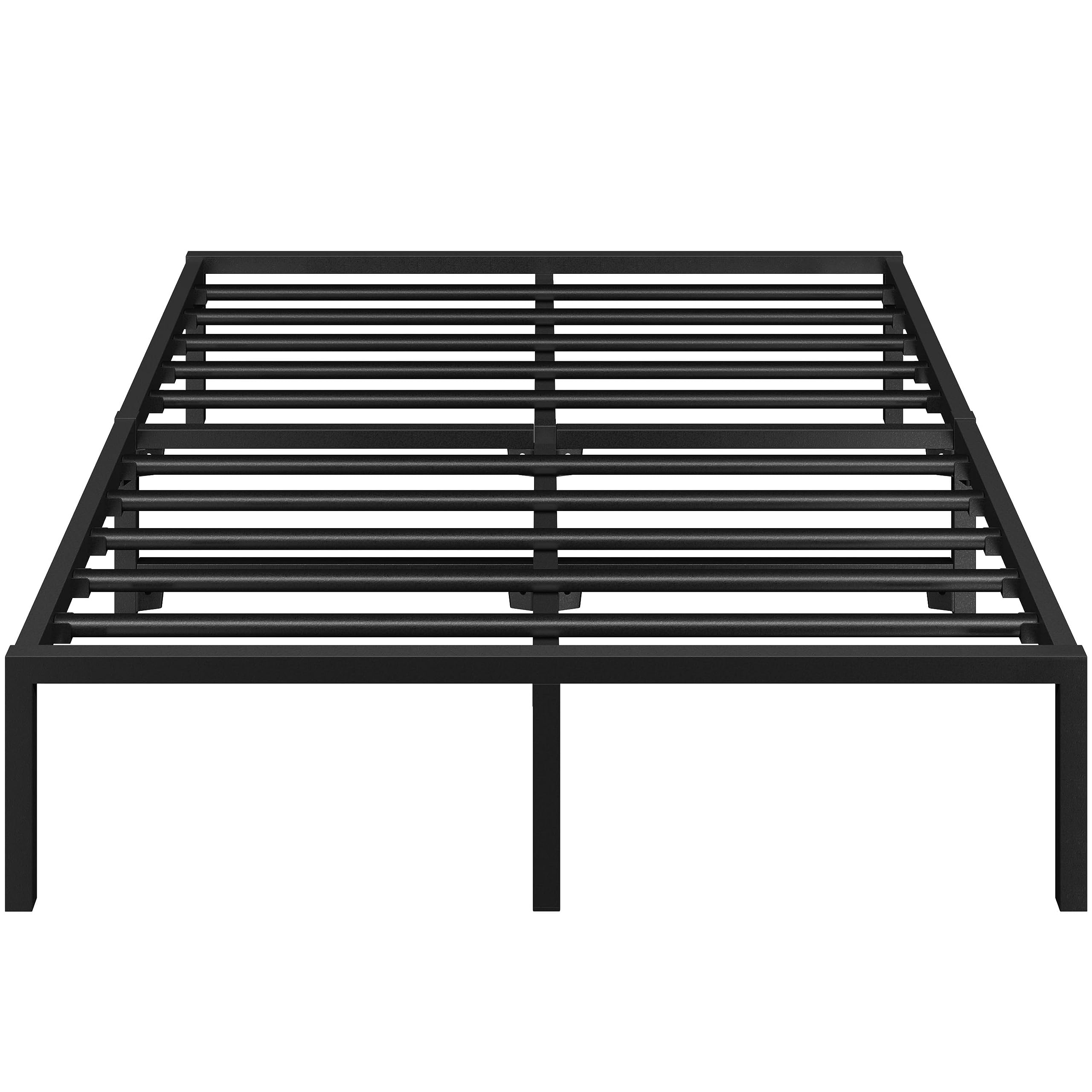 Yaheetech 13 Inch Queen Size Metal Platform Bed Frame Mattress Foundation with Ultra-Durable Steel Slat Support/Easy Assembly/No Box Spring Needed/Black