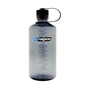 Nalgene Sustain Tritan BPA-Free Water Bottle Made with Material Derived from 50% Plastic Waste, 32 OZ, Narrow Mouth,Grey