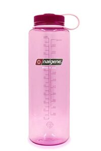 nalgene sustain tritan bpa-free water bottle made with material derived from 50% plastic waste, 48 oz, wide mouth, cosmo