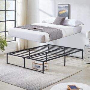 VECELO 14" Metal Platform Bed Frame/Mattress Foundation/No Box Spring Needed (Queen Size)