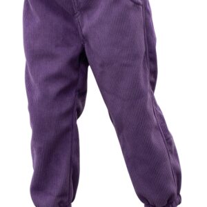 Kids Girls Harem Long Pants Bloomers Corduroy Trousers Loose Tracksuit Bottoms Purple, 4-5 Years