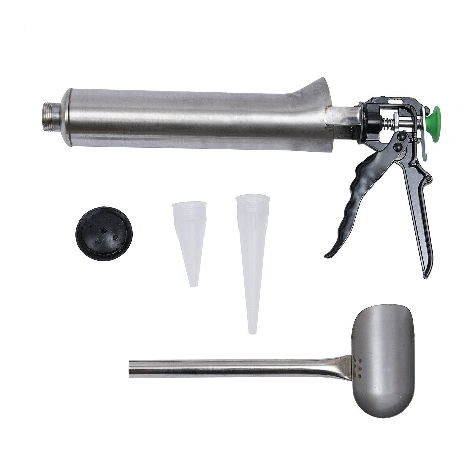 Stainless Steel Hand Caulking Guns, Grouting Tool Cement Grout Mortar Caulk Pointing Grouting Gun, Mortar Pointing Grouting Gun Cement Spray Applicator Tool with Nozzle