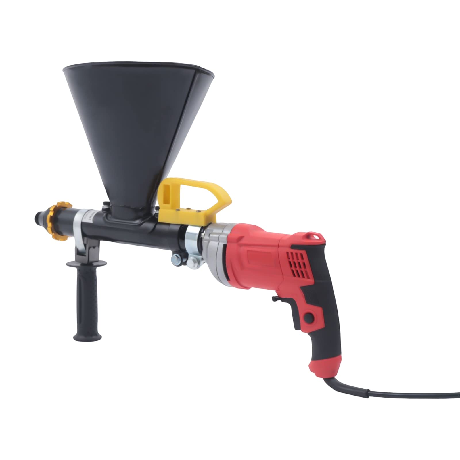 700W Electric Caulking Gun Mortar Pointing Grouting Gun, 110V Cement Mortar Caulking Gun Sprayer Gap Grouting Machine, Brick Tile Grouting Mortar Applicator with Flat & Round Nozzles