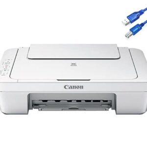 Canon All-in-One Color Inkjet Wired Printer, Print Scan Copy for Home Office, up to 60 Sheets, 600 x 1200 dpi, Portability, Lightweight, PIXMA MG2522, w/USB Cable