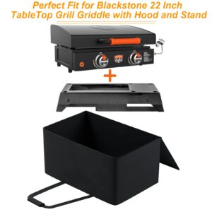 22 inch Griddle Carry Bag for Blackstone 22 inch Griddle with Hood Lid and Stand,Fits Blackstone 22 inch &17 inch Tabletop Griddle with Hood and Stand,22” Griddle bag Heavy Duty 600D Waterproof