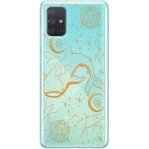 TPU Phone Case Compatible with Samsung A72 A71 5G A70 A51 A50 A32 A21 A11 A12 A13 A14 A01 Clear Lightweight Print Flexible Whale Shark Space Silicone Durable Constellations Stars Shockproof