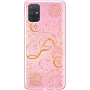 TPU Phone Case Compatible with Samsung A72 A71 5G A70 A51 A50 A32 A21 A11 A12 A13 A14 A01 Clear Lightweight Print Flexible Whale Shark Space Silicone Durable Constellations Stars Shockproof