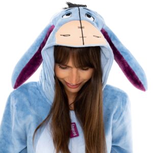 Disney Eeyore Onesie For Women | Eeyore Costume Adult | Womens Fleece Pajamas | Blue | XX-Large