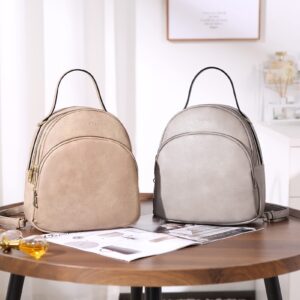 CLUCI Small Backpack for Women Leather Backpack Travel Backpack Purse Lady Fashion Mini Bookbag Convertible Handbags