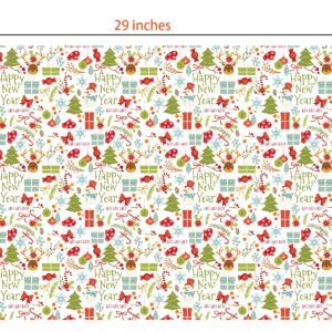 PlandRichW Christmas Wrapping Paper Folded for Kids Boys Girls Man Women Gift's. Papercraft Snowmen, Candy Canes, Tree, Socks, Snowflakes, Happy New Year Bulk of 12 Sheets 20"x 29" Folded