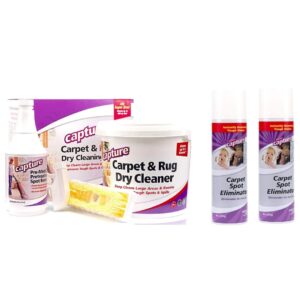 capture carpet total care kit 400 carpet spot eliminator, treatment for any stain (2 pack) - bundle