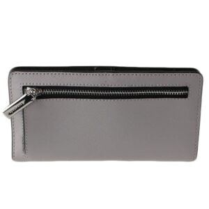 Kate Spade New York Kate Spade Staci Colorblock Large Slim Bifold Wallet in Nimbus Grey White Multi