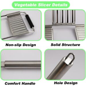 Suuker Vegetable Slicer Set,Stainless Steel Cheese Grater & Vegetable Chopper with 4 adjustable Blades for Vegetables, Fruits,Hand-held Shredder Cutter Grater Slicer