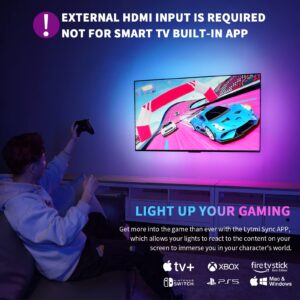 Lytmi NEO-Pro HDMI 2.0 Sync Box & TV LED Backlight Kit, Immersion Ambient Lighting Strips for 65 Inch and Below TV, Screen and Music Sync, Compatible with Alexa & Google Assistant, App Control…