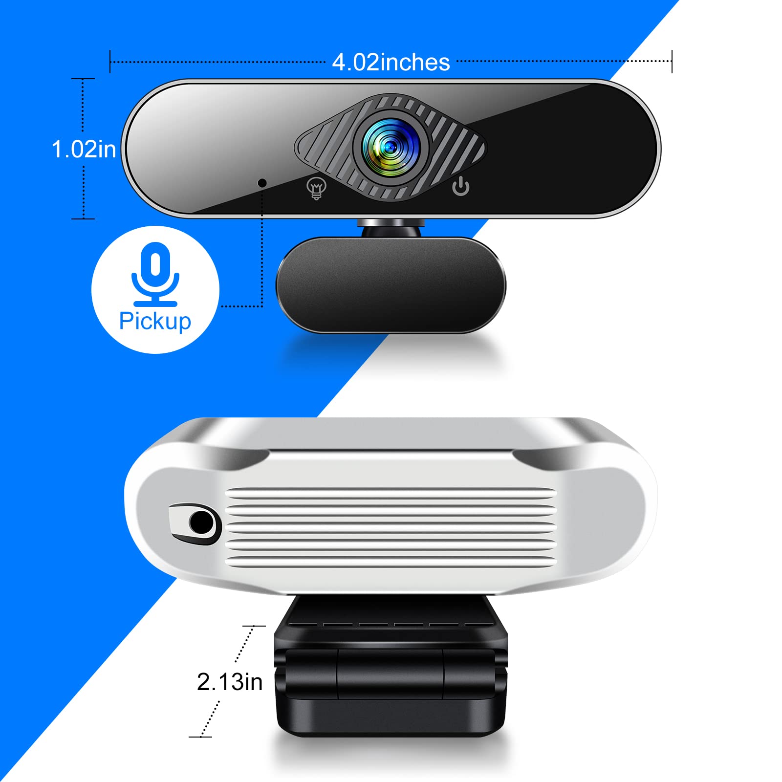 FUMAX 1080P HD Webcam with Microphone, Computer USB Web Camera at 1080P/30fps, 100 Wide Angles View, Plug and Play, Works with Skype, Zoom, FaceTime, Hangouts, PC/Mac/Laptop/MacBook/Tablet