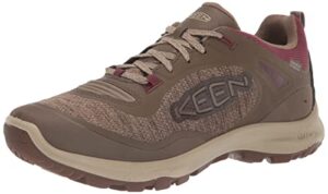 keen women's terradora flex low height waterproof hiking shoes, canteen/windsor wine, 8