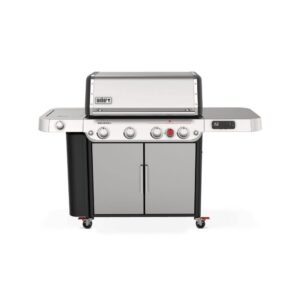 weber genesis spx-435 premium smart gas grill, liquid propane, stainless steel