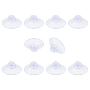 qjaiune 10 pack glass table suction cups 20mm rubber suction cup hangers without hooks, anti-collision suction cups transparent suckers, clear plastic suction cups desk suction pads for furniture