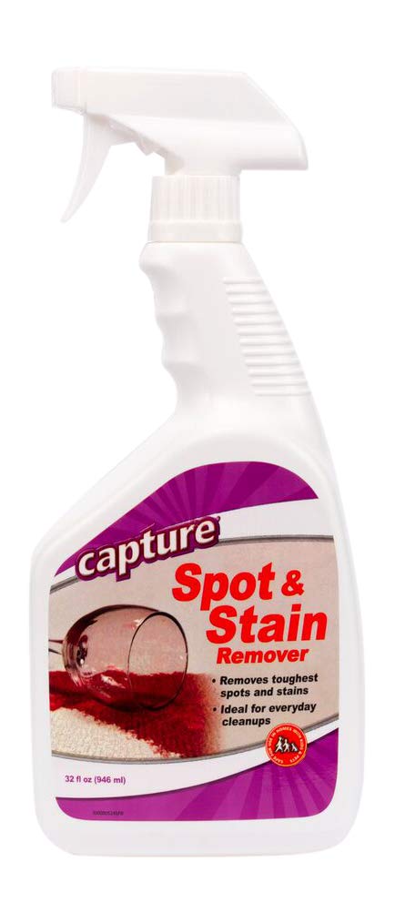 Capture Carpet & Rug Dry Cleaner w/Resealable lid (4 Pound) Spot and Stain Remover Carpet, Couch, Sofa Cleaner (32 oz) Bundle