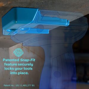 PERCH Tool Organization for Makita 18v Tools (3 Holders) | Made in USA | Patented Snap-Fit Locks Tools into Place | Hardware Included | Strongest Makita Tool Mount