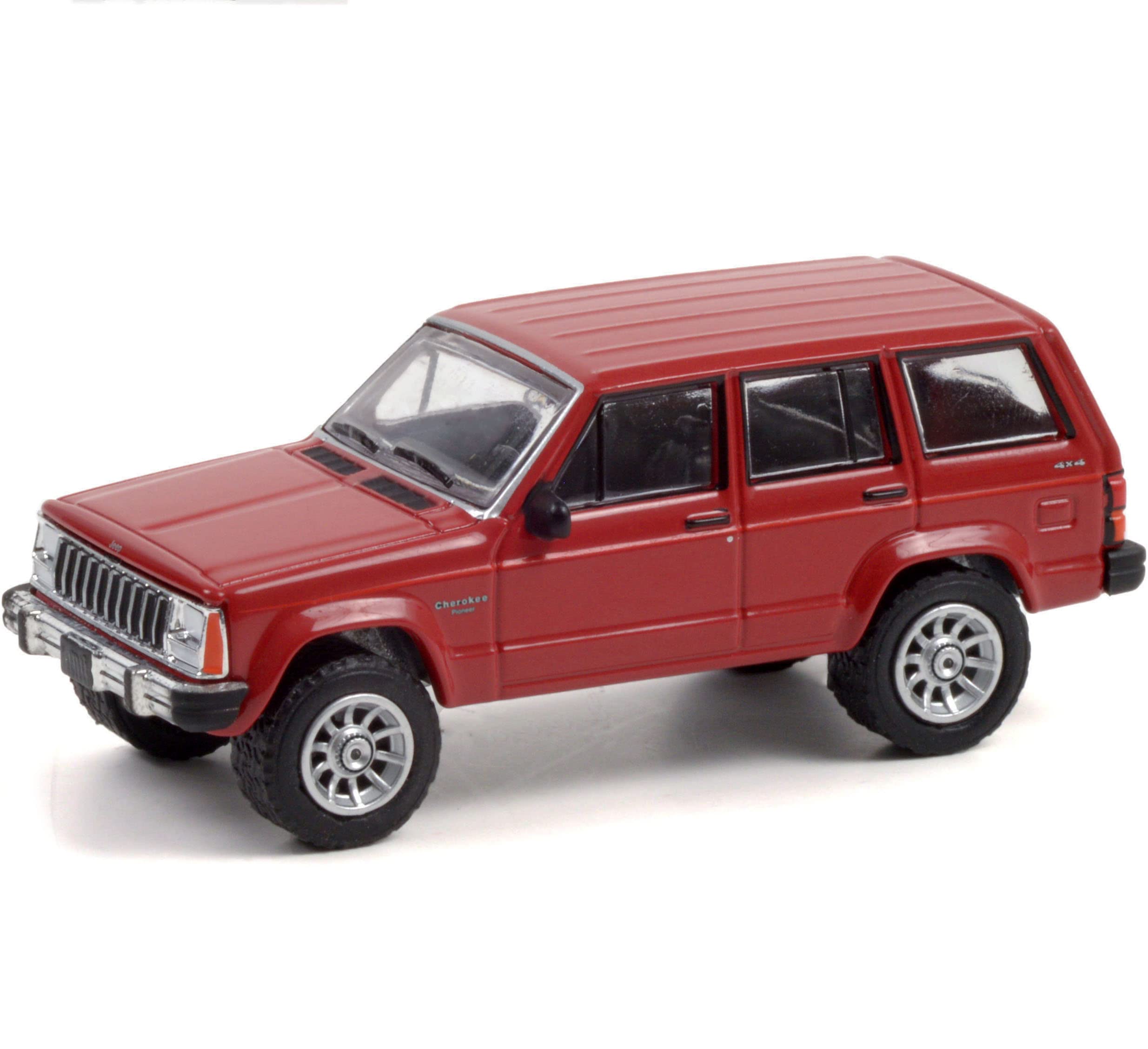 1985 Cherokee Pioneer Red All Terrain Series 12 1/64 Diecast Model Car by Greenlight 35210 A