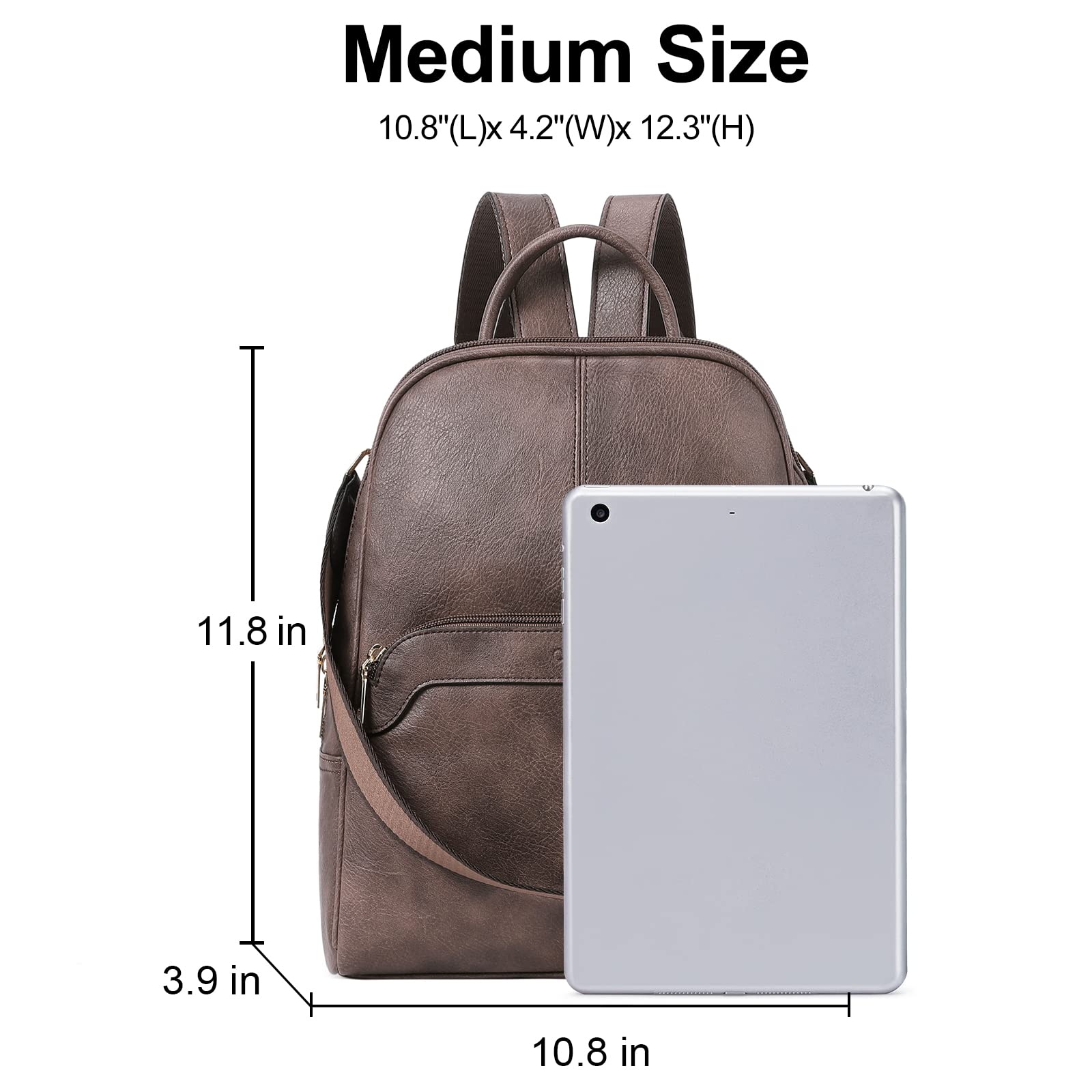 CLUCI Backpack Purse for Women Leather Fashion Small Backpack for Women Convertible Travel Backpack Mini Backpack for Women Ladies Work Designer Daypack