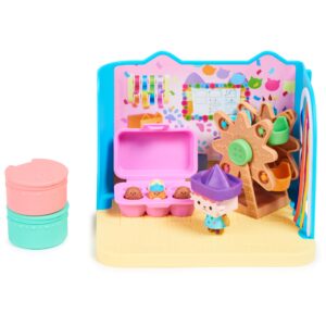 gabby's dollhouse, baby box cat craft-a-riffic room with exclusive figure, accessories, furniture and dollhouse delivery, kids toys for ages 3 and up