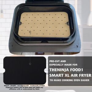 WMKGG Disposable Air Fryer Parchment Paper, 100 PCS Perforated Rectangular Air Fryer Liners for Ninja Foodi XL Smart FG551 6-in-1 Indoor Grill