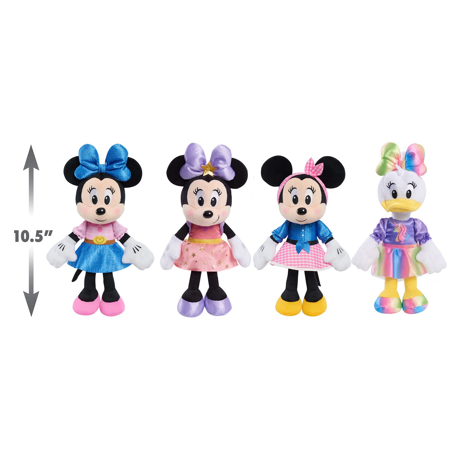 Disney Junior 9.5-inch Minnie Mouse Small Plush Stuffed Animal, Super-Soft Huggable Plush, Kids Toys for Ages 2 Up by Just Play