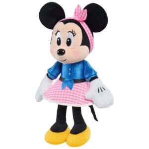 Disney Junior 9.5-inch Minnie Mouse Small Plush Stuffed Animal, Super-Soft Huggable Plush, Kids Toys for Ages 2 Up by Just Play