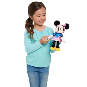 Disney Junior 9.5-inch Minnie Mouse Small Plush Stuffed Animal, Super-Soft Huggable Plush, Kids Toys for Ages 2 Up by Just Play