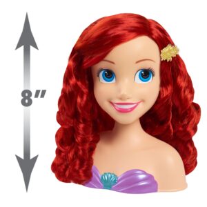 Disney Princess Ariel Styling Head, 14-pieces, Pretend Play, Kids Toys for Ages 3 Up by Just Play