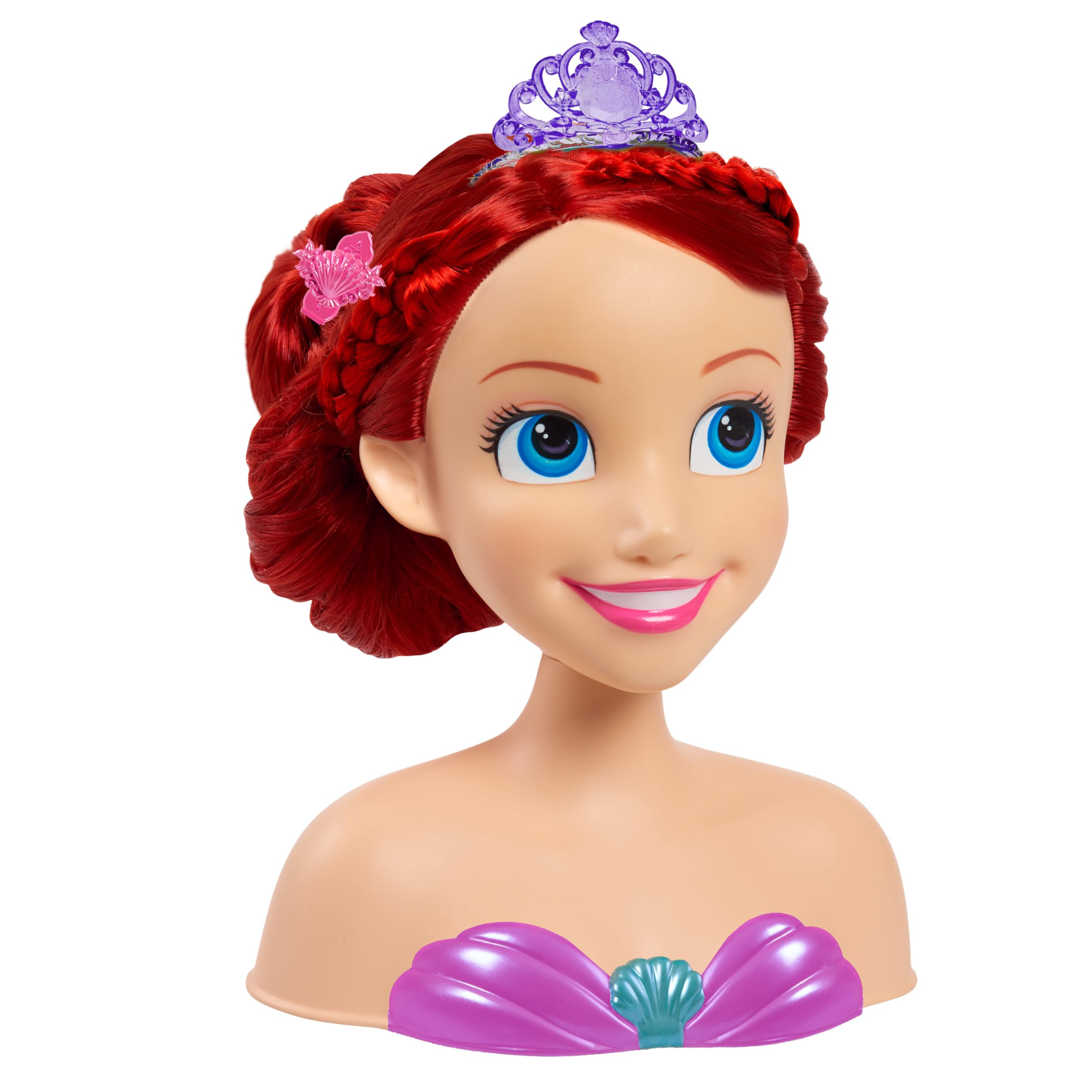 Disney Princess Ariel Styling Head, 14-pieces, Pretend Play, Kids Toys for Ages 3 Up by Just Play