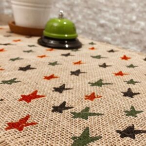 meditroia Holiday Tabletop & Kitchen-Primitive Star Jute Placemat Set of 6,