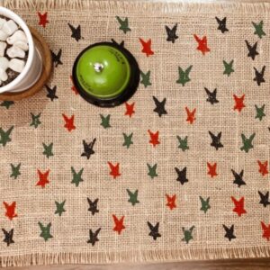 meditroia Holiday Tabletop & Kitchen-Primitive Star Jute Placemat Set of 6,