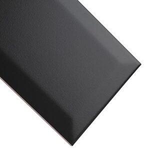 Merola Tile Crown Heights Beveled Matte Black 3" x 6" Ceramic Wall Tile