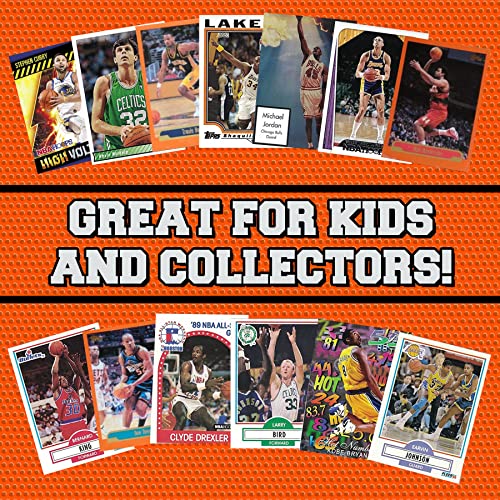 Assorted Set of 100 Basketball Trading Cards - All New Condition Cards - Perfect Starter Set for Kids, Adults, & Collectors - Potential Superstar and Hall of Fame Cards Available - Retail Packaging